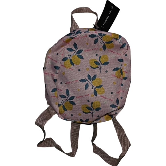 NWT Kendall & Kylie Lemon Monogram Mini Backpack - Picture 1 of 2